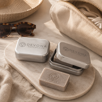 To-Go Case  - Seifendose Silber für unterwegs